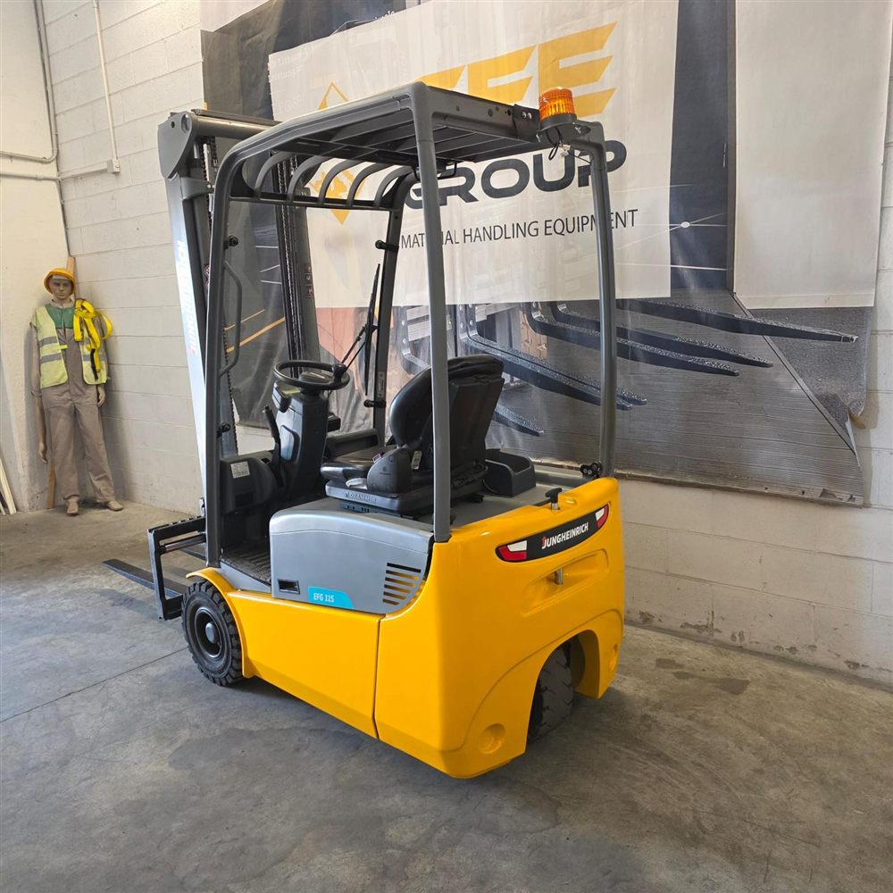 Noleggio Carrello Elevatore Frontale Elettrico 3 ruote Jungheinrich EFG 115 SP 360ZT a Milano e provincia