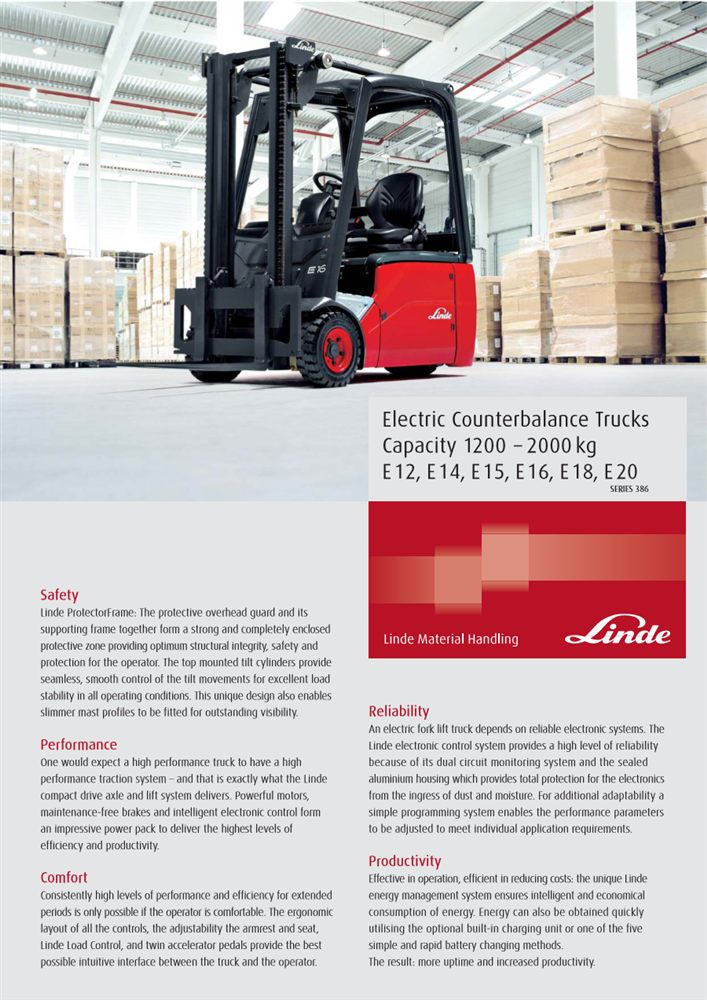 Noleggio Linde E18 386 a Milano